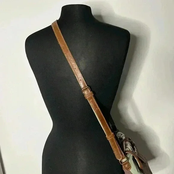 Myra Leaf Print Multicolor Small Cross Body Bag - Picture 4 of 13